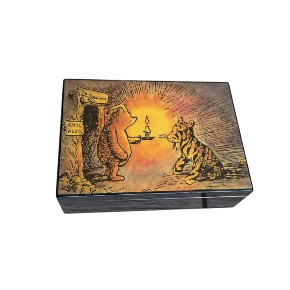 Linden Classic‎ Pooh Tiger Disney Vintage Musical Jewelry Box "Brahm's Lullabye"